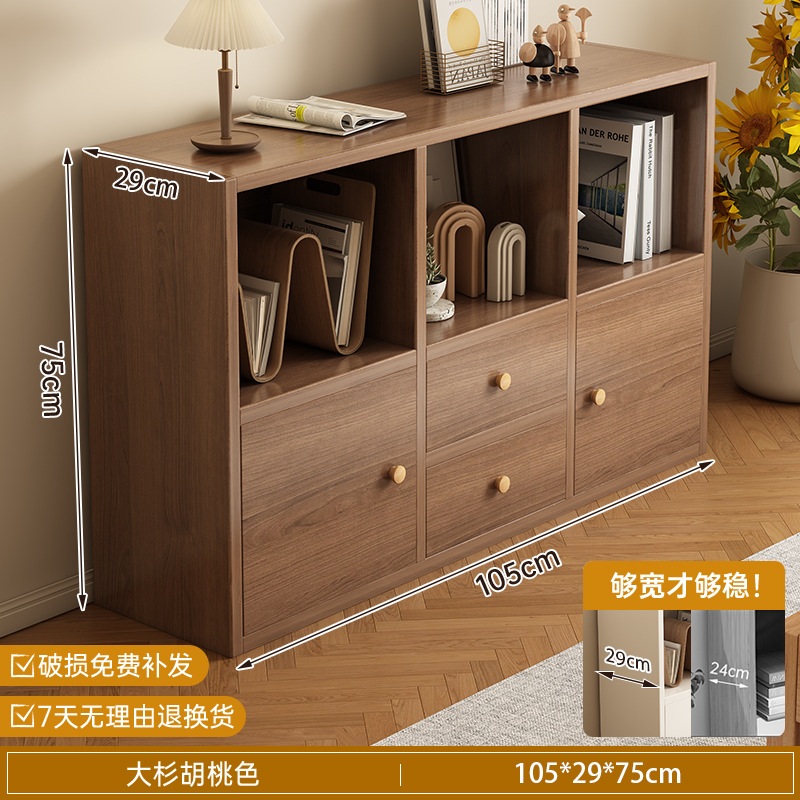[문 2개, 서랍 2개] 월넛 컬러 105*29*75CM丨고품질 고밀도 보드
