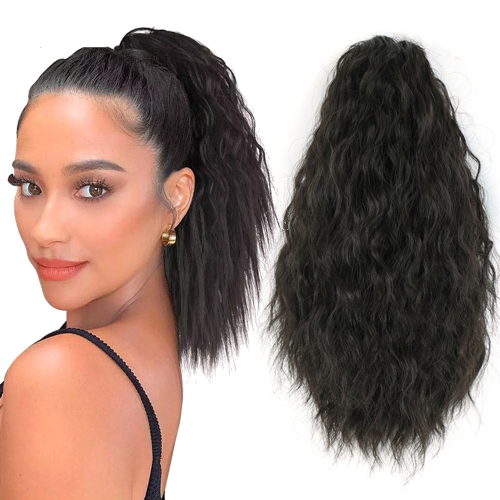 Extension queue de cheval synthétique bouclée naturelle clip_voghion.com