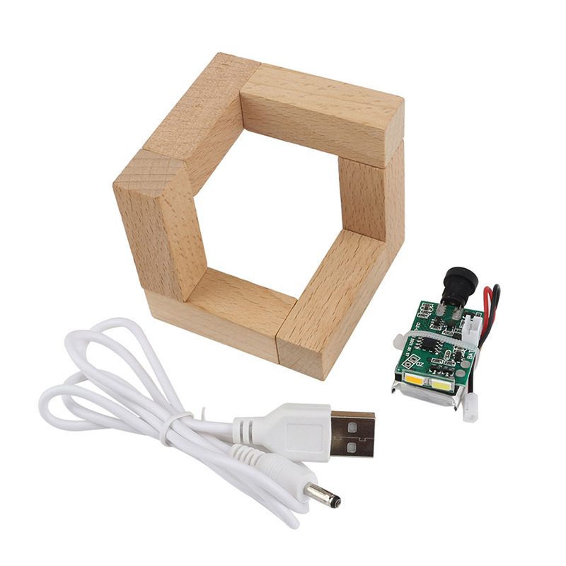 3D打印机DIY创意月球灯 个性床头台灯双色月球灯板+木质支架套件