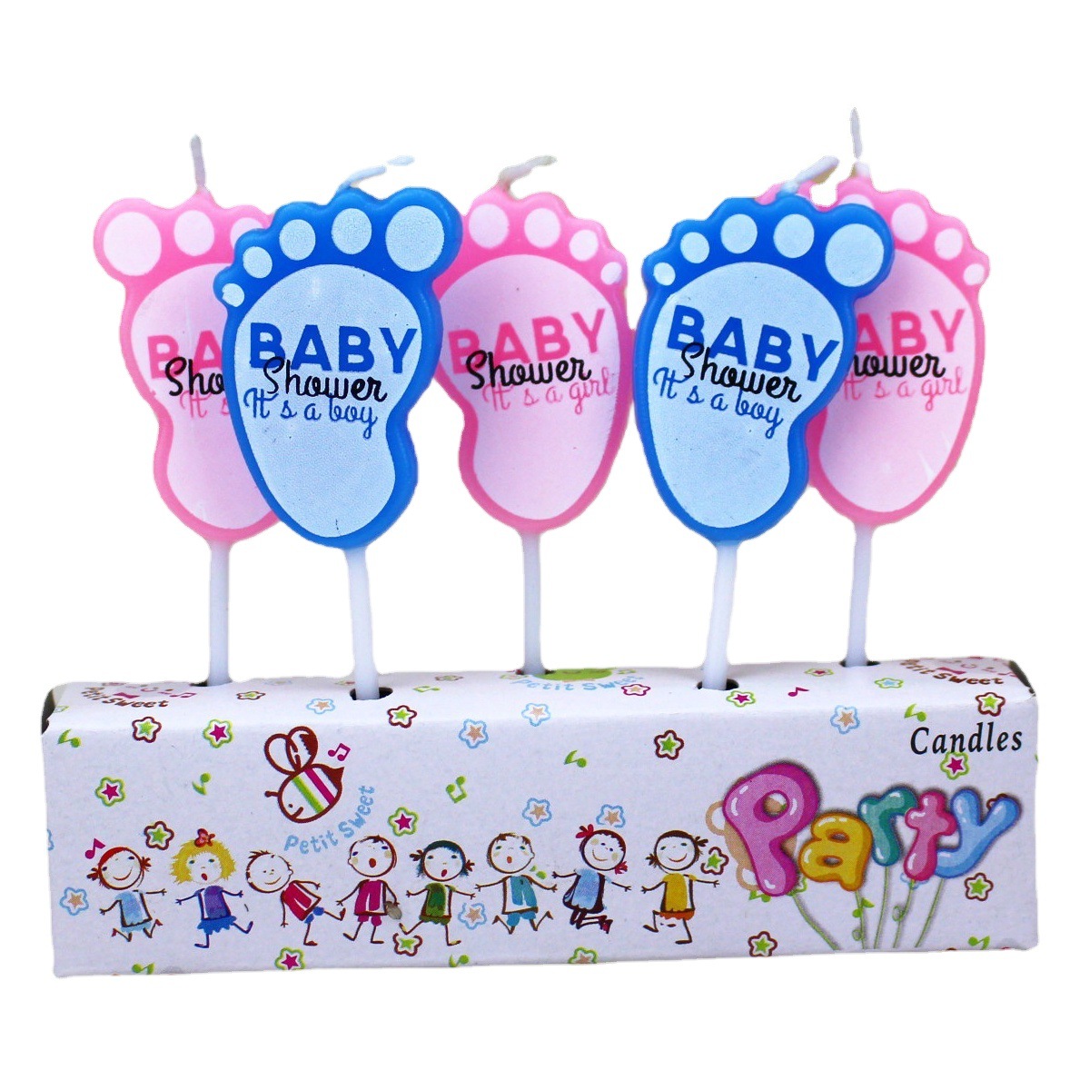 Lindo pastel de cumpleaños de dibujos animados vela creativa niños pastel de hornear decoración cera cumpleaños vela al por mayor