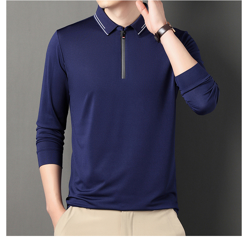 Herren Polohemd Mit Halbem Reißverschluss, Minimalistisch_voghion.com