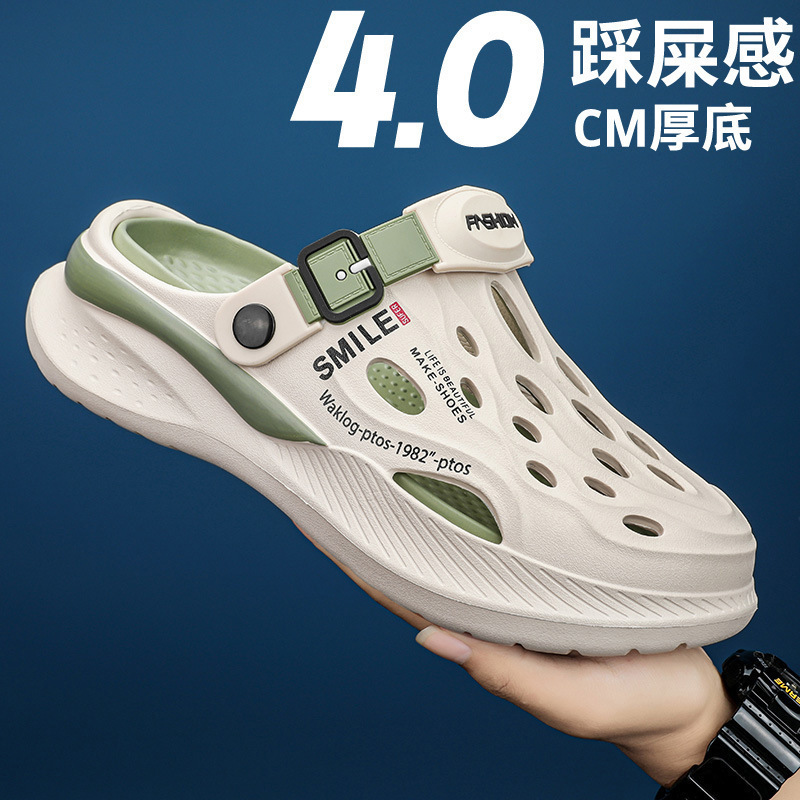 Comfortable Perforated Shoes for Men, 2024 New Model, Summer Outdoor Driving Non-Slip Closed-Toe Slippers, Sporty with a Soft Feel, Suitable for the Beach Comfortable Perforated Shoes for Men, 2024 New Model, Summer Outdoor Driving Non-Slip Closed-Toe Slippers, Sporty with a Soft Feel, Suitable for the Beach