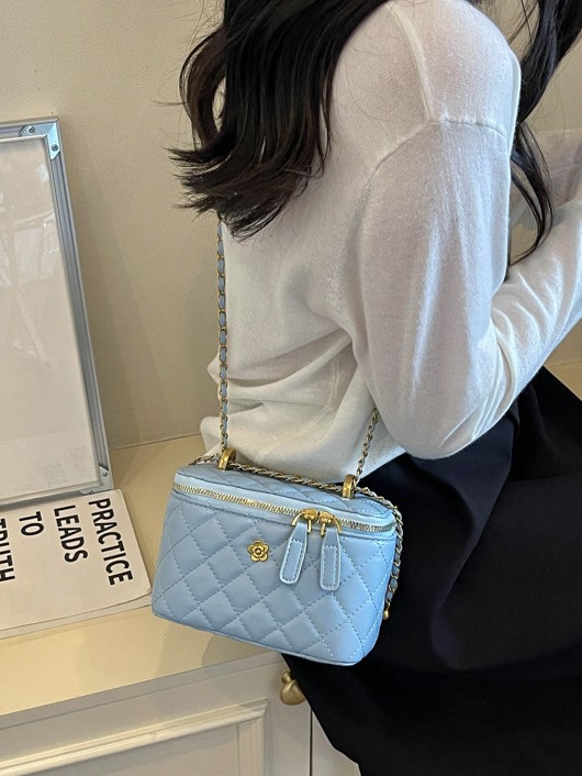 Bolso cuadrado bordado de diamante para mujeres 2026 nuevo comercio exterior de alta calidad humedad moda universal cadena mochila de hombro