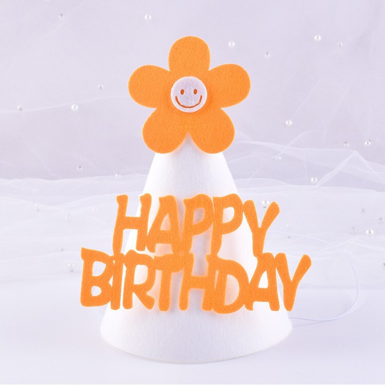 韓国インスタイルクリエイティブ diy 誕生日帽子赤ちゃん 1 歳の装飾不織布パーティー誕生日帽子フェルト帽子|undefined