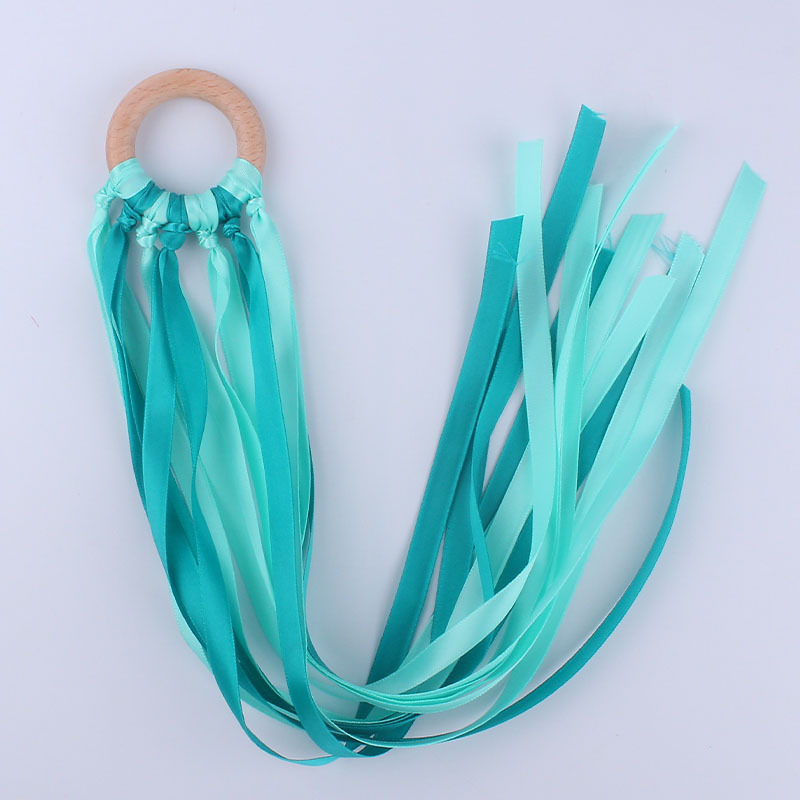 Nuevo bebé suministros cinta Beech sonajero calmante bebé creativo anillo de madera juguete dientes molienda Amazon
