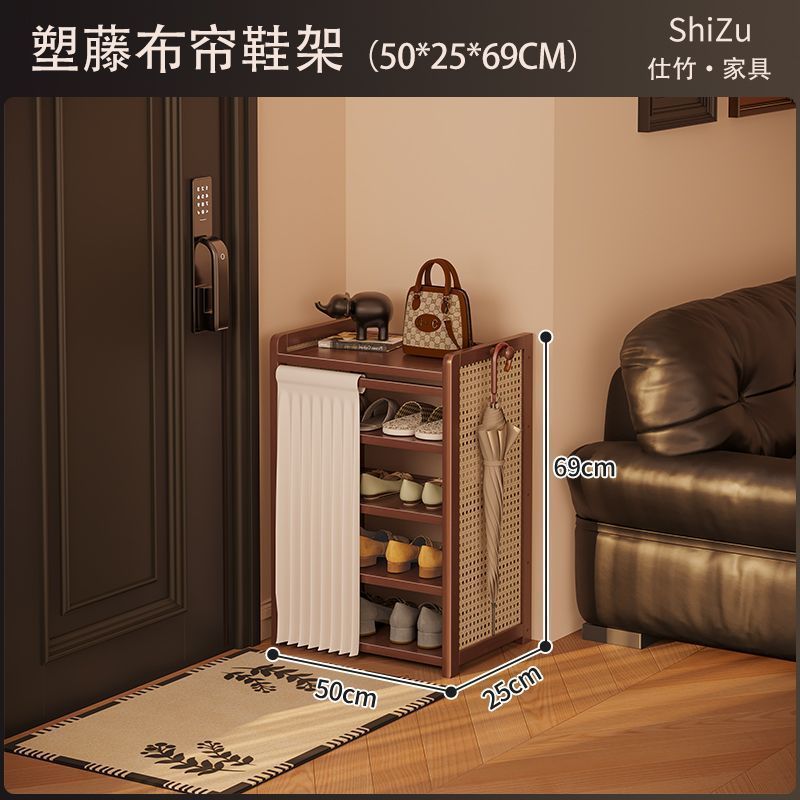 鞋架家用门口一体柜收纳架防尘靠墙大容量置物鞋架楼道门口雨伞架|undefined