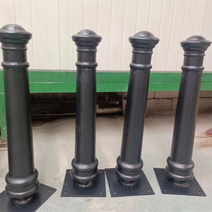 Fixed Cast Iron Roman Column Square Traffic Barrier Column, Road Landscape Pre-Embedded Type Road Stake, Can Be Equipped with Reflective Film