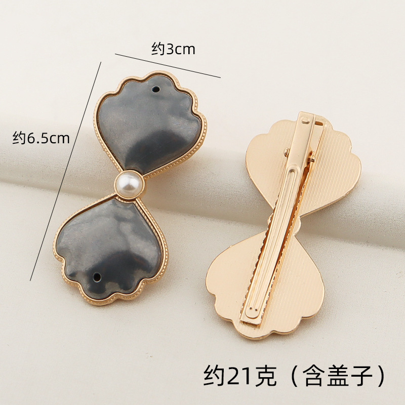 宋锦哑金发夹手工diy 材料包鸭嘴夹发卡发簪发饰低夹底胚配件批发|undefined