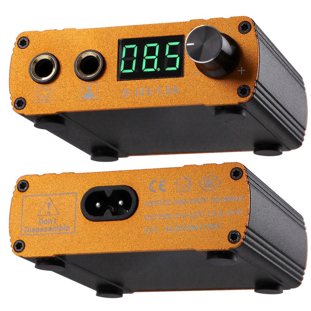 Bordado dragón tatuaje regulador de energía mini LCD tatuaje fuente de alimentación pantalla digital transformador de potencia tatuaje equipo de tatuaje