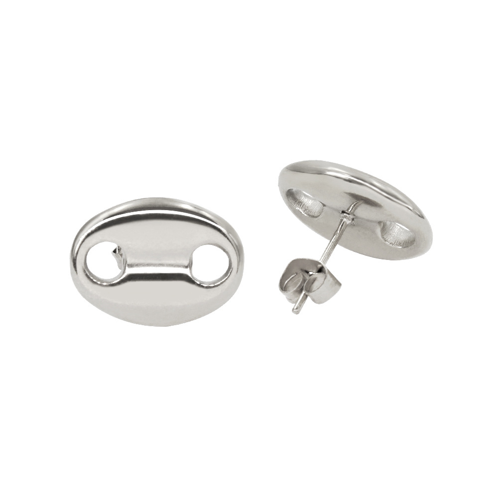 1 Pair Retro Simple Style Geometric 304 Stainless Steel 18K Gold Plated Ear Studs display picture 16