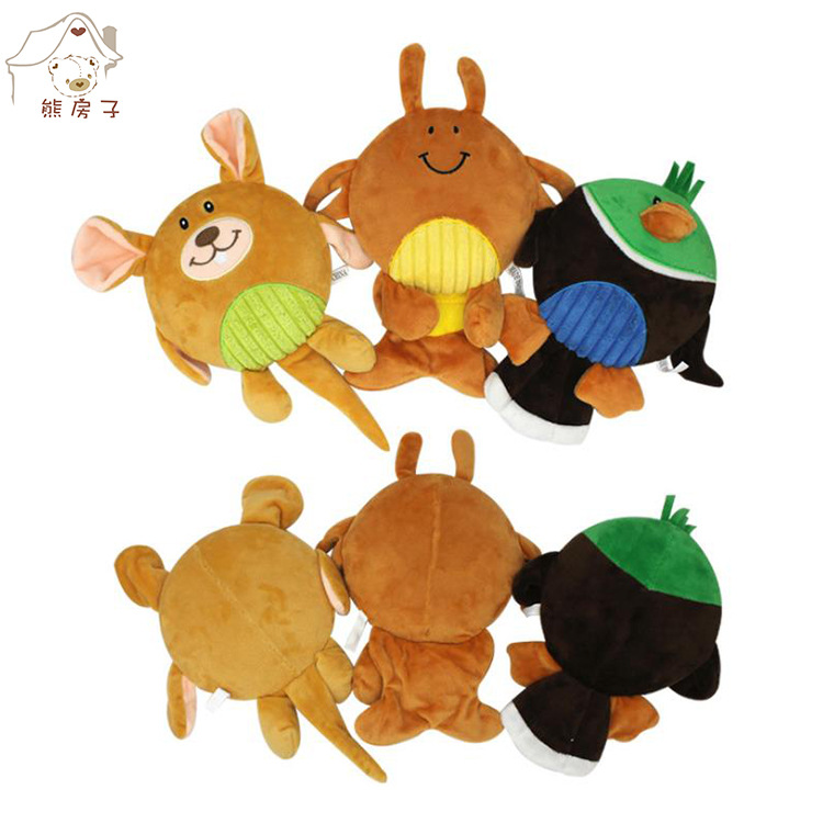 2021新款宠物毛绒发声玩具圆饼发声狗狗陪伴训练玩具耐咬支持代发|ms