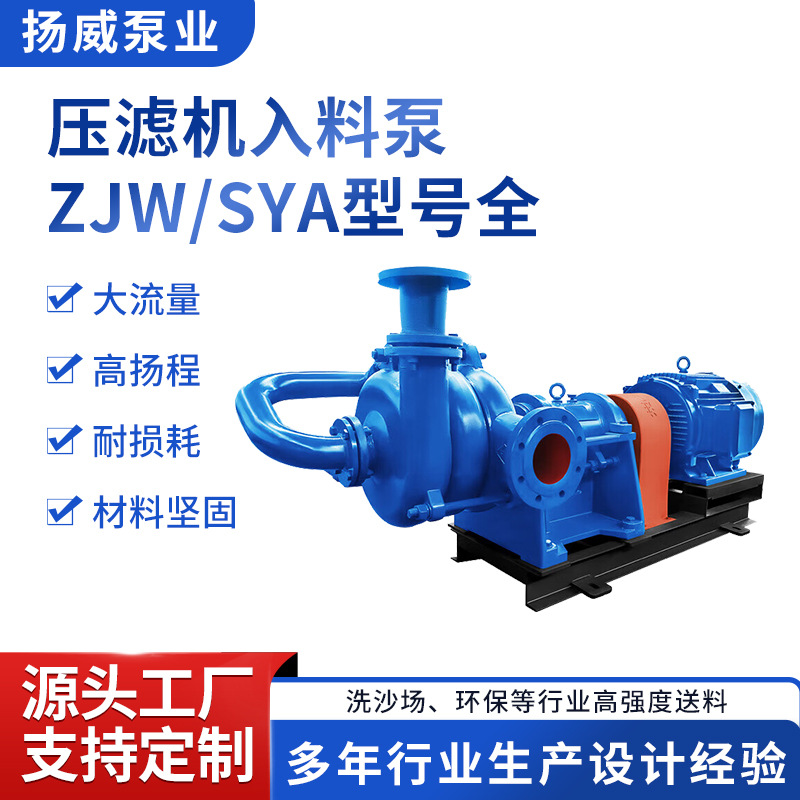 厂家批发压滤机入料泵洗煤厂喂料泵泥浆泵高铬合金压滤机入料泵