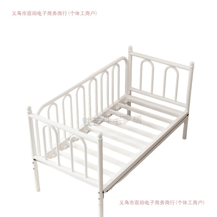 铁艺儿童拼接床儿童床加宽婴儿床宝宝带护栏床边床女孩单人床|undefined