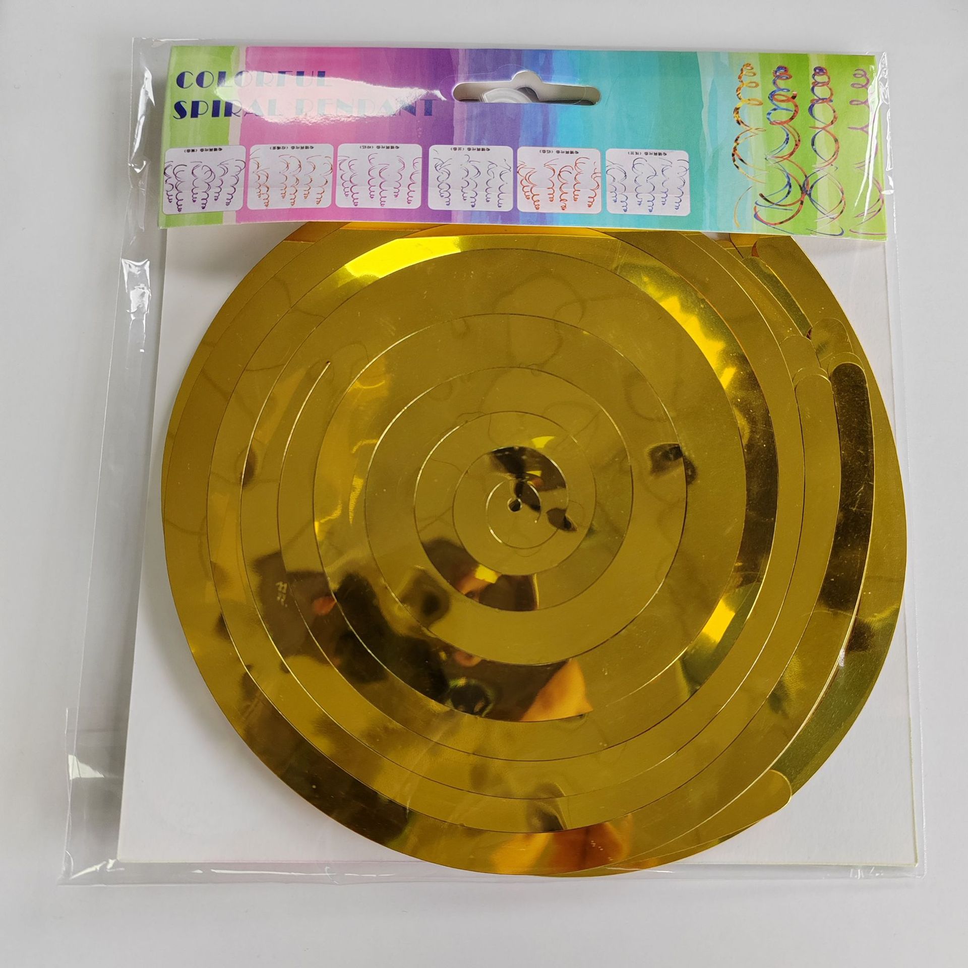 Fiesta transfronteriza doble espiral adornos Año Nuevo cumpleaños tema decoración tienda vórtice Garland lentejuelas colgante al por mayor