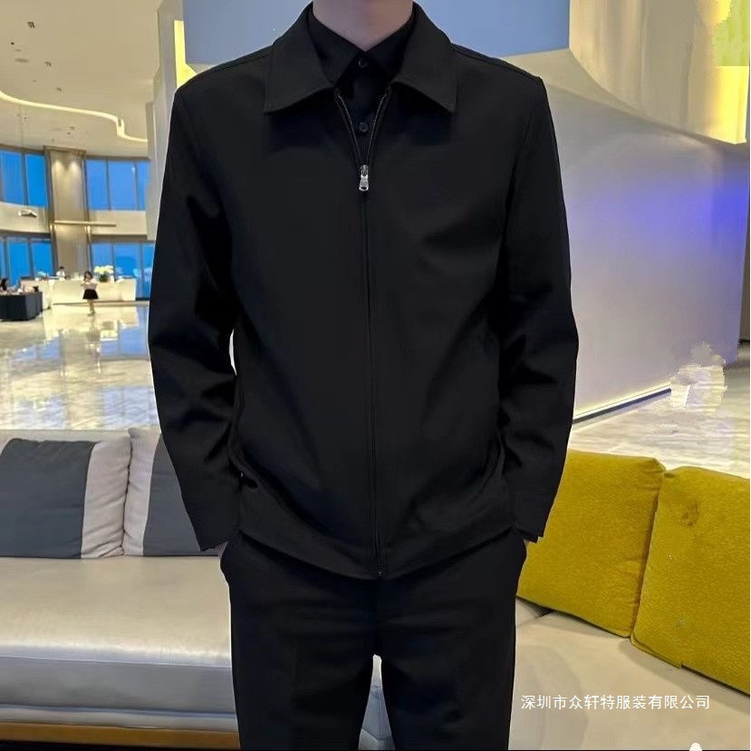 同款秋季新款行政夹克男百搭潮流宽松休闲翻领上衣网红同款商务外