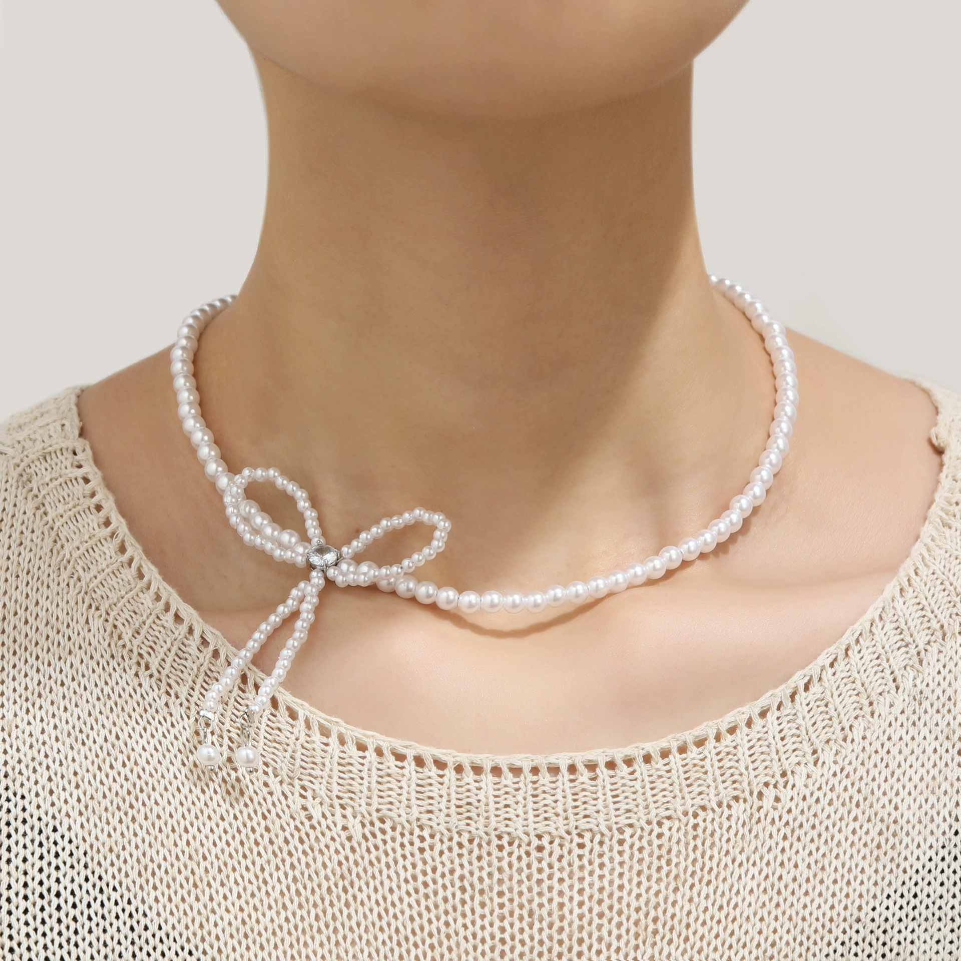 Европейские и американские трансграничные ювелирные модные тенденции полны жемчужных кисточек темперамент ожерелье с бриллиантами