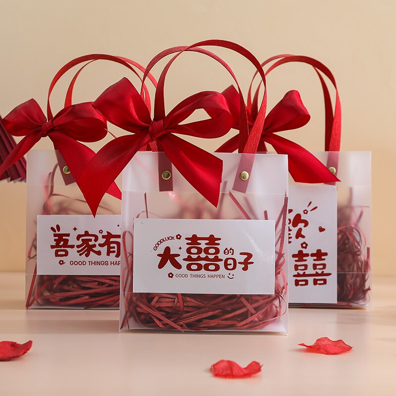 Transparent Souvenir Bag Satchel Empty Box pvc Wedding Candy Box ins Style Wedding Bridesmaid Female Gift Bag Gift Bag