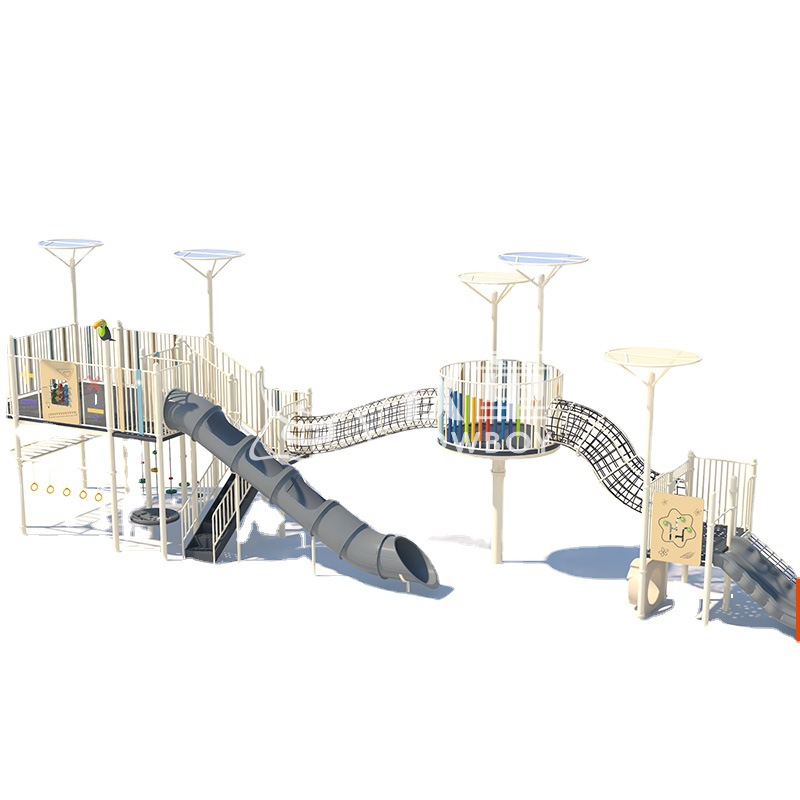 Kindergarten gran combinación de diapositivas de juguete grande para niños corredor diapositiva al aire libre fabricante de equipos