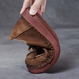 以一 Весенне-осенние новые модные женские туфли в стиле ретро на мягкой подошве, туфли на плоской подошве, женские туфли из воловьей кожи со шнуровкой и на плоской подошве