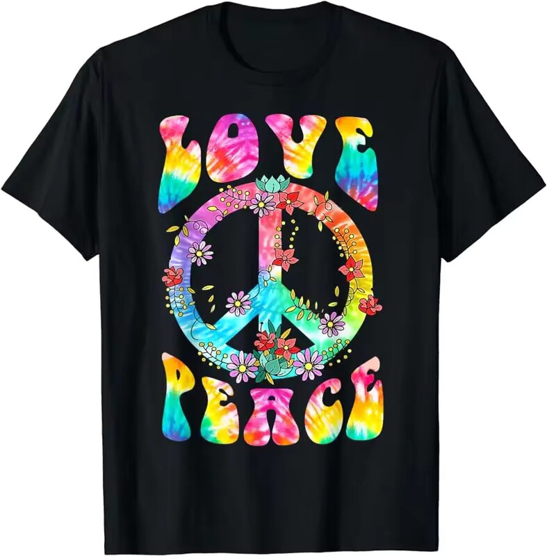 60S Style Tie-Dye Hippie Clothing Shirt, Unisex Style Women's Shirt, Casual Top with Print, Street Style 60S Style Tie-Dye Hippie Clothing Shirt, Unisex Style Women's Shirt, Casual Top with Print, Street Style
