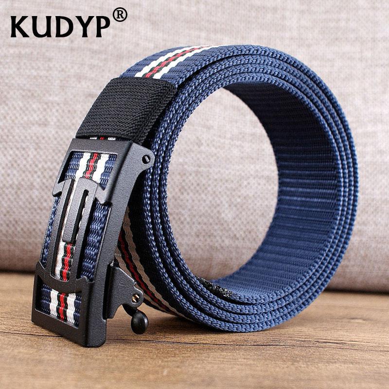Cinturón automático de nailon ancho 35 mm para hombre uso diario