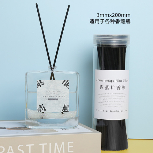 Manufacturer wholesale bucket packed essential oil sticks perfume accessories fireless essential oil rattan perfume fiber sticks diffuser sticks volatile sticks 