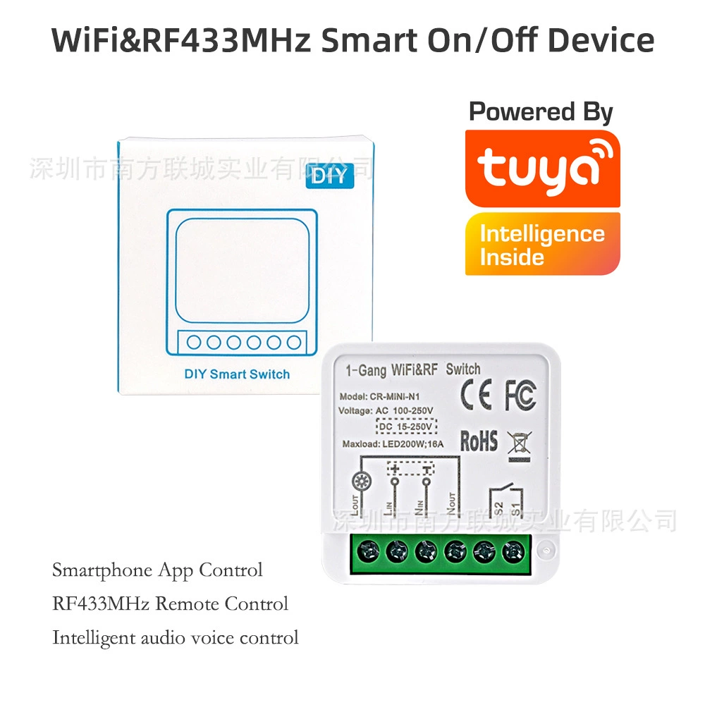 Wi-Fi & RF433 пульт дистанционного управления смарт-выключатель 16A граффити Smart App поддерживает голосовой выключатель света