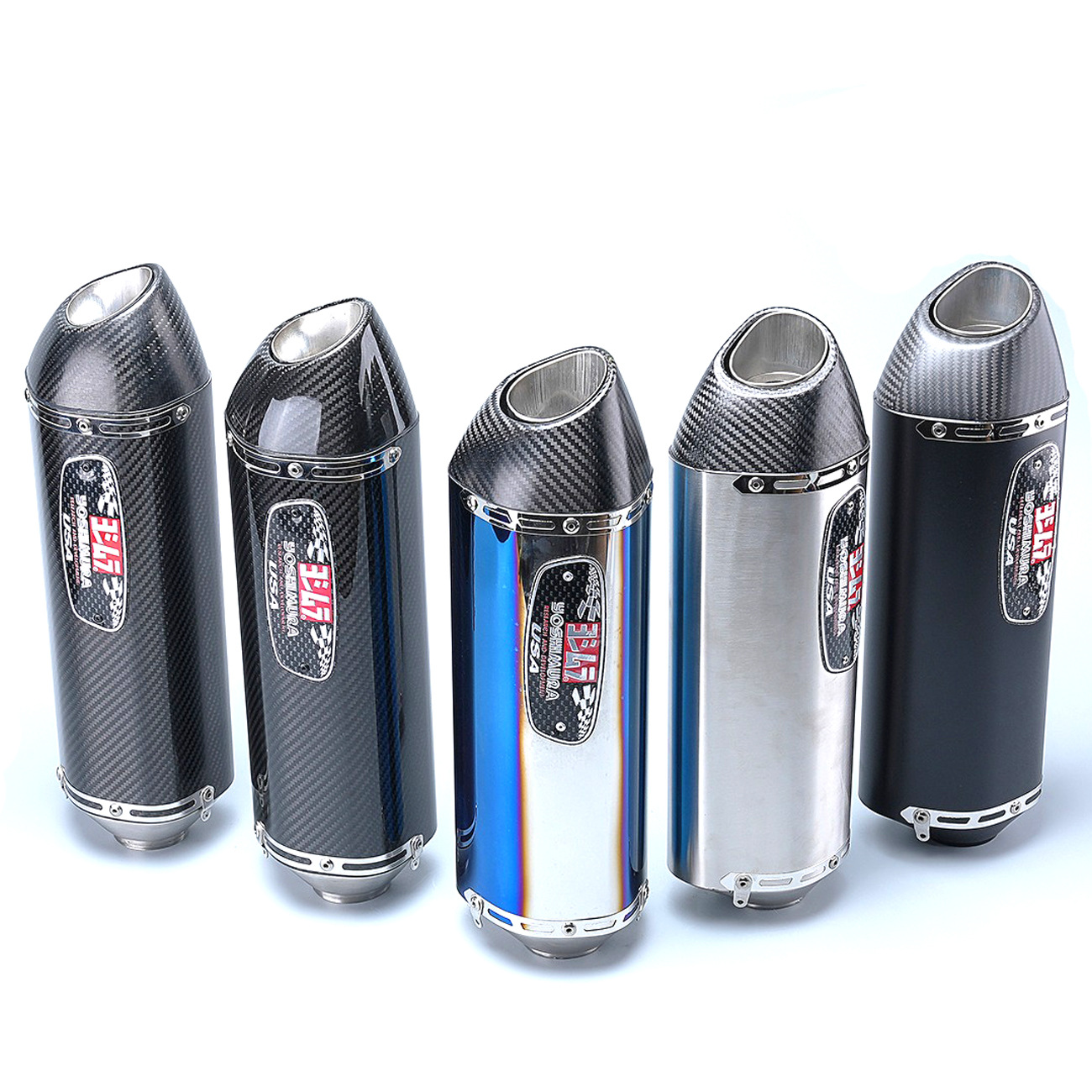 Motorcycle carbon fiber exhaust pipe modified exhaust pipe tail section Yoshimura R77 tail throat QJmoto race 600/spring breeze