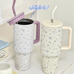 ビッグマック氷覇カップ大容量ストロー保温カップ女子学生2025新型オフィス保冷カップ高颜値