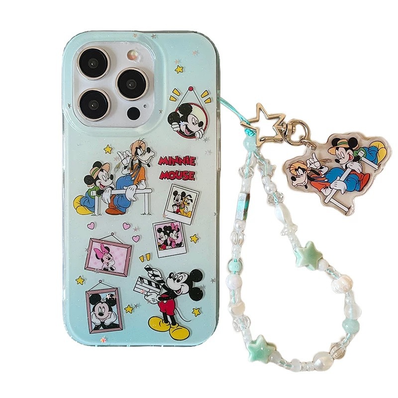 Dibujos animados infantiles Mickey Ilustración 16ProMax nueva funda para teléfono móvil iphone14 para Apple 15 cadena 13 mujer