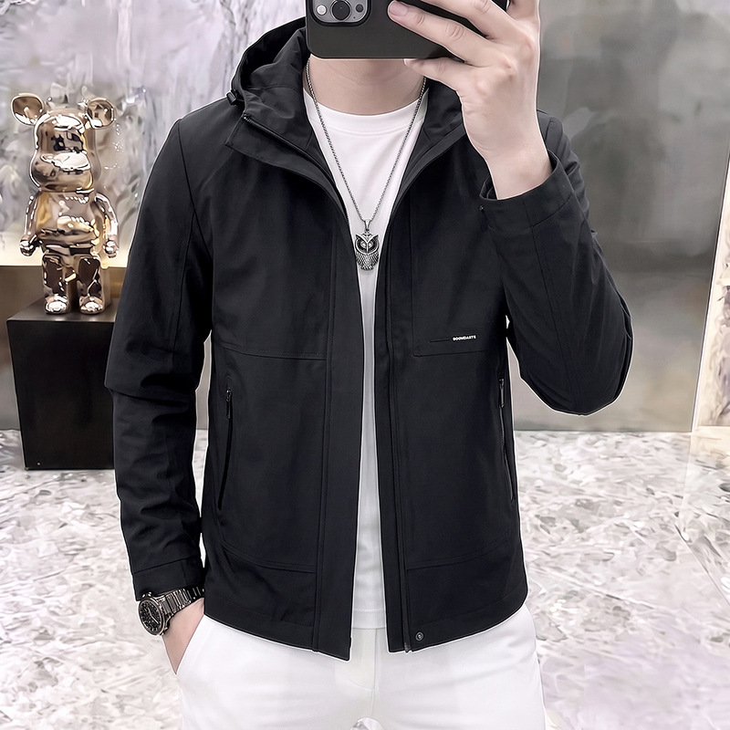 Casual hooded jacket for young and middle-aged men, 20026 spring/autumn new fashion short coat top