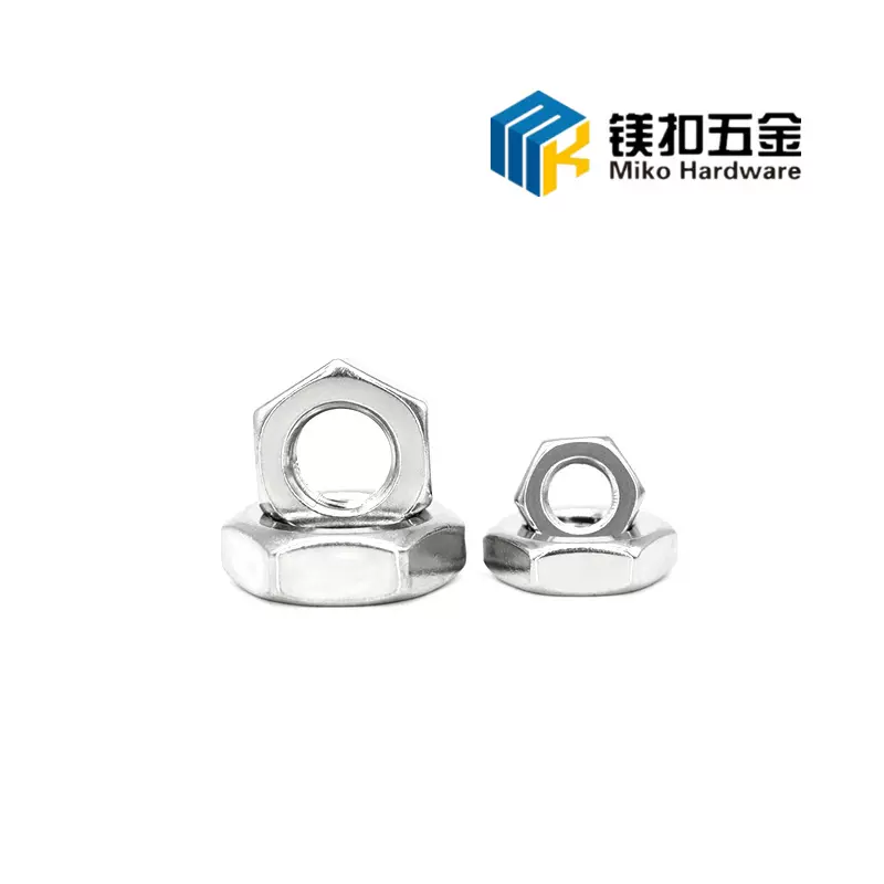 304不锈钢螺母六角螺母外六角螺帽316螺丝配套螺母帽M2M3M4M5M6M8