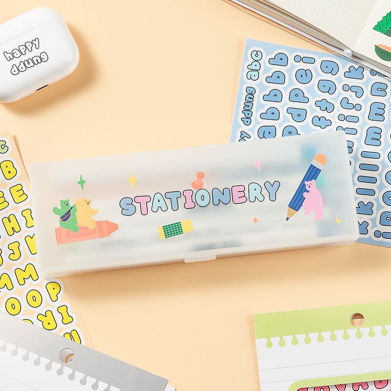 Corea del Sur wannahis lindo caramelo color inglés letras transparentes pegatinas mano cuenta Goo tarjeta DIY decorativo marcado pegatinas