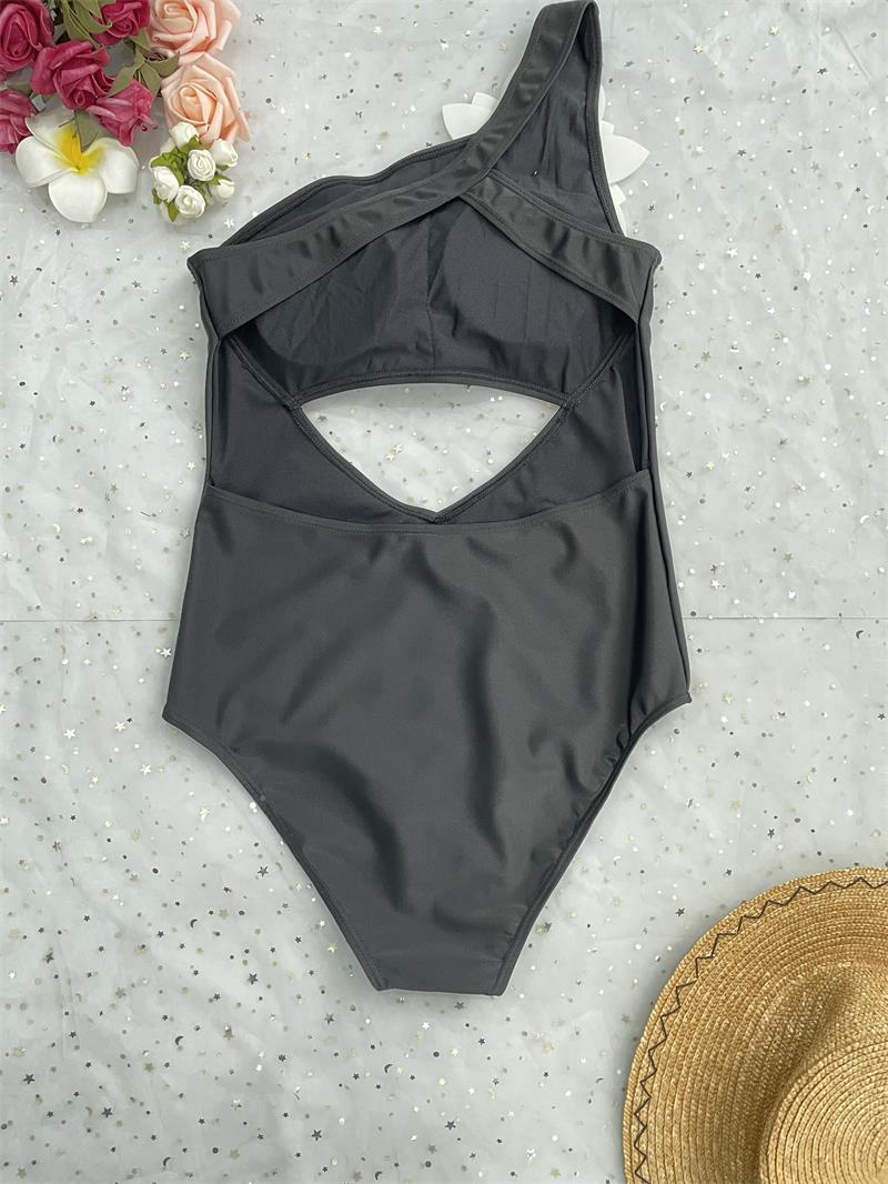 Women's Basic Modern Style Solid Color 2 Pieces Set One Piece Swimwear display picture 8