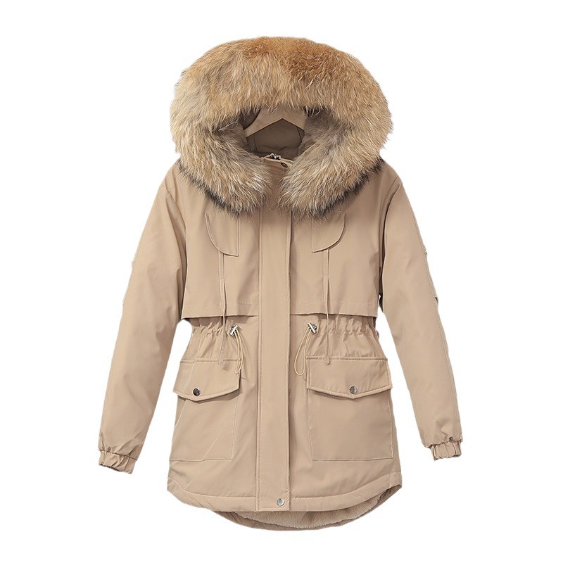 Abbigliamento da donna nuovo inverno lunghezza media donna piumino cotone giacca taglia grande versione studente parka sottile spesso largo_voghion.com