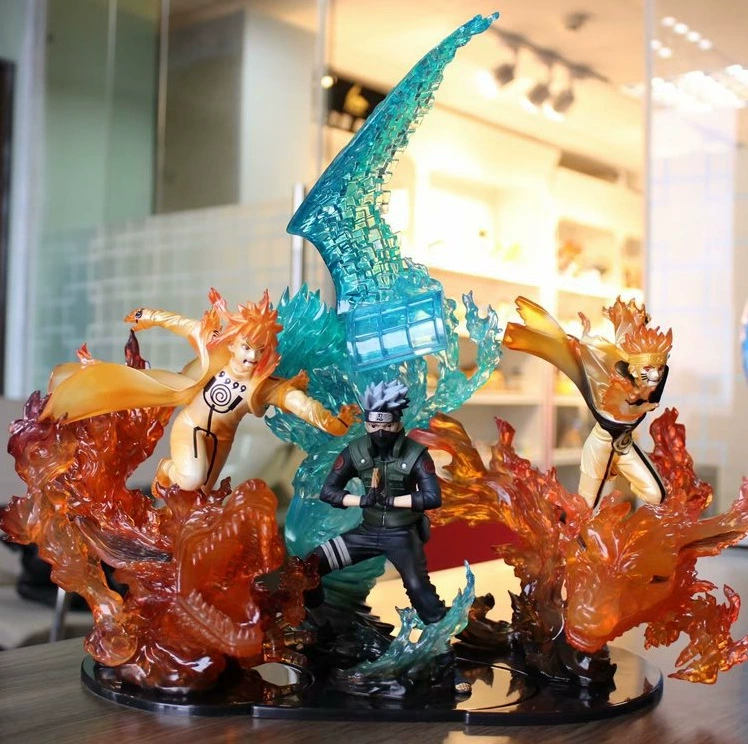 Naruto Susanoo zero flame Naruto Minato Kakashi bond figure