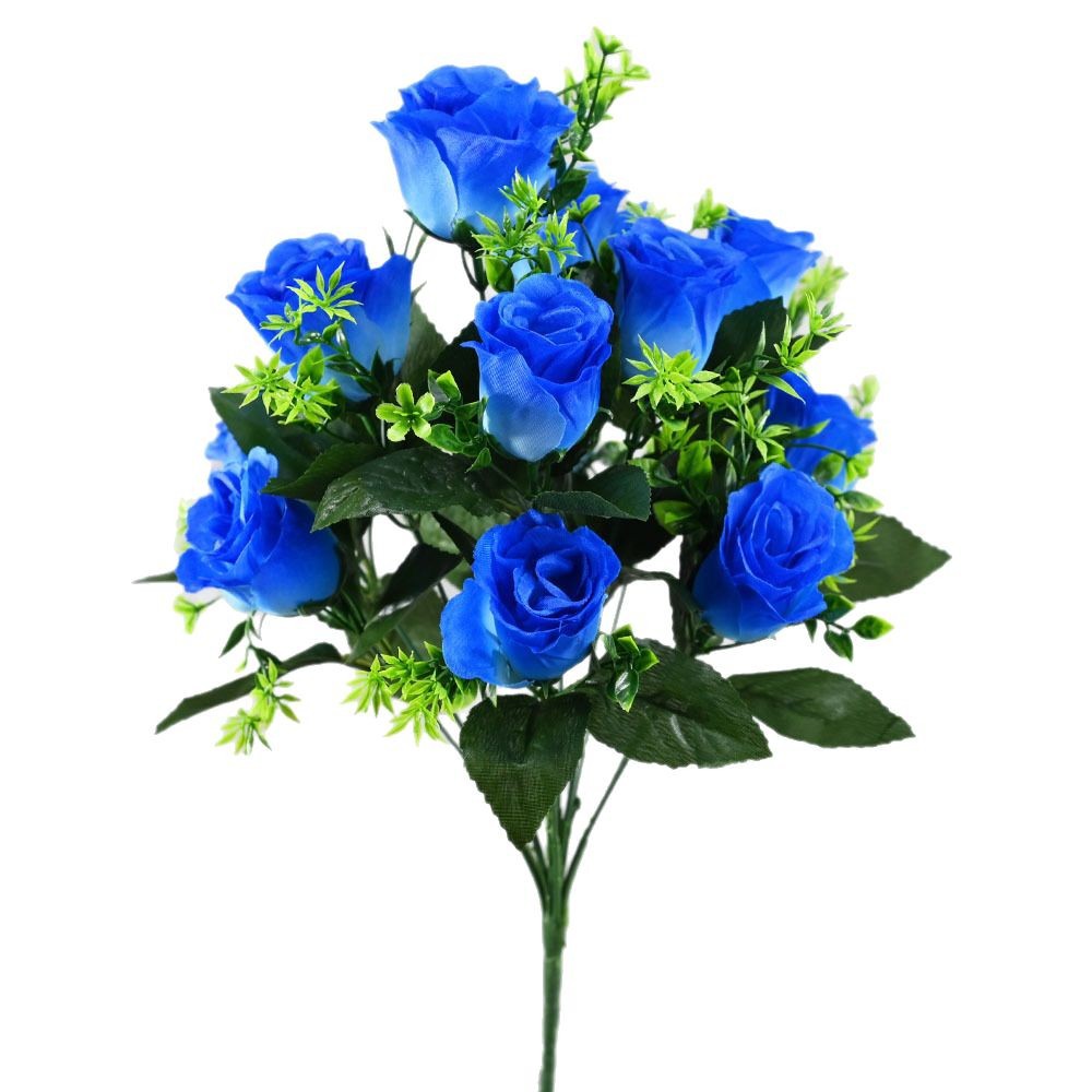 Nanyang imitación de pantalla de 12 rosas adornos de suelo flores 2 multicolores pavos reales Mei Mei fábrica al por mayor