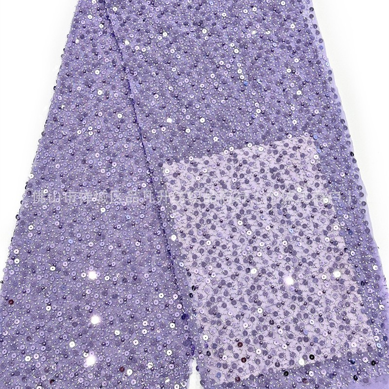Nuevo rollo de tela de malla elástica moda vestido de cena de alta costura vestido de moda falda de cola de pez tejido en stock image 6