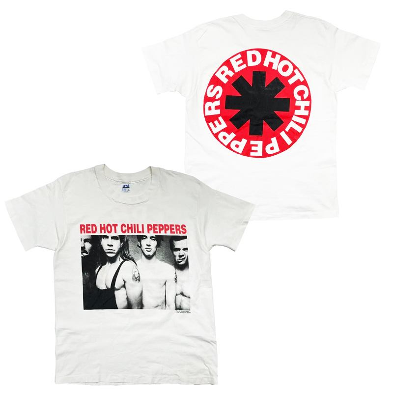赤唐辛子バンドロックRed Hot Chili Peppersアメリカンレトロヴィンテージメンズtシャツ
