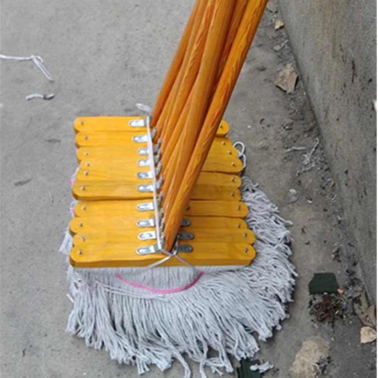 Wooden Mop Flat Head Mop Household Cleaning Mop Sanitation Mop 10 yuan Stall Supply Home Department Store