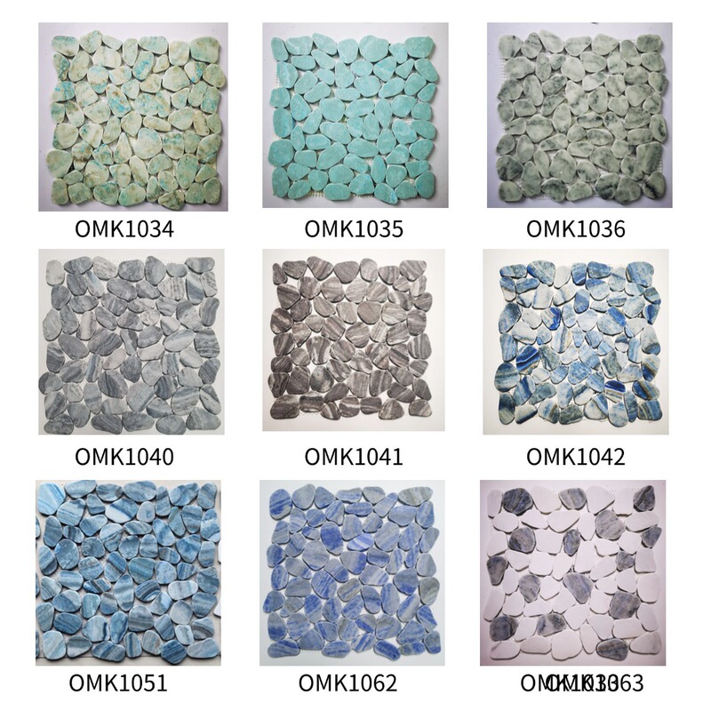 Omk Factory Custom-Made Pebble Mosaic Artificial Marble Mosaic Wall Decoration
