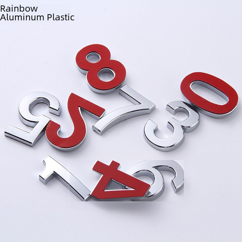 5cm Hotel Lobby Number Sign, Portal Hotel Electroplated Doorplate Number, Number Plate