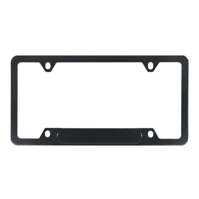 Plate Frame to Prevent Collision, License plate holder/license plate holder - slotted-stainless-steel-black