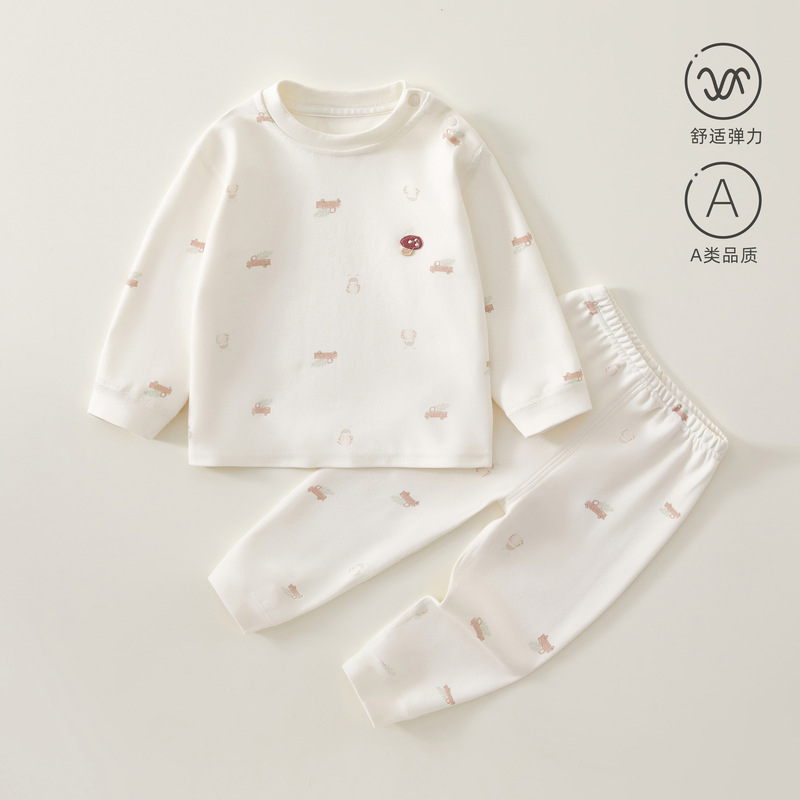 Baby Autumn Clothes and Autumn Pants Autumn and Winter Kidsren's Pure Cotton Warm Boys and Girls Split Base Clothes Baby Intimates Set Baby Autumn Clothes and Autumn Pants Autumn and Winter Kidsren's Pure Cotton Warm Boys and Girls Split Base Clothes Baby Intimates Set
