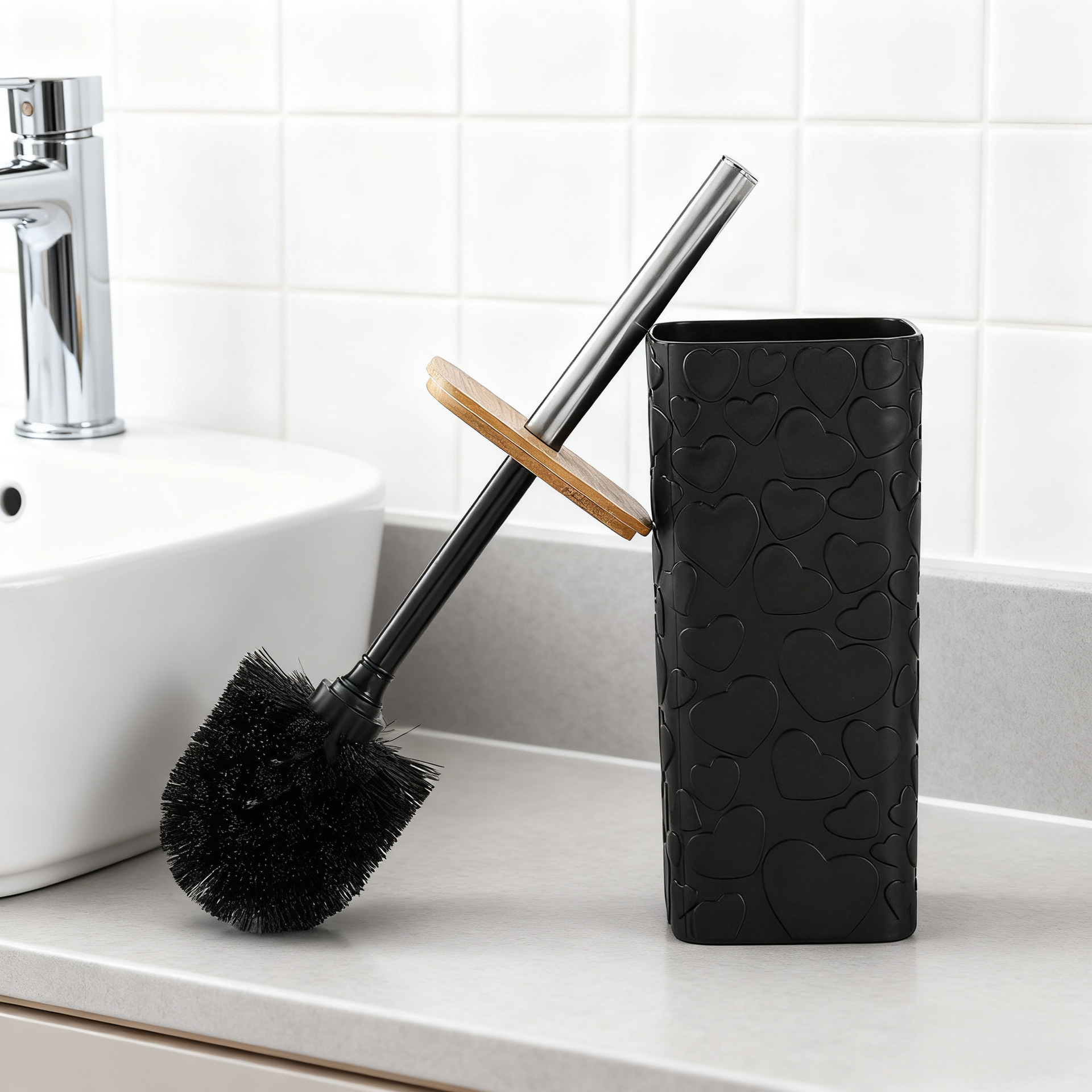 Regalos de baño cepillo de inodoro de baño limpio cepillo de inodoro de acero inoxidable cepillo de inodoro artículos de baño almacenamiento doméstico