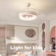 Children's room cartoon fan lamp bedroom chandelier girl 2025 new invisible children's ceiling fan lamp electric fan ceiling lamp