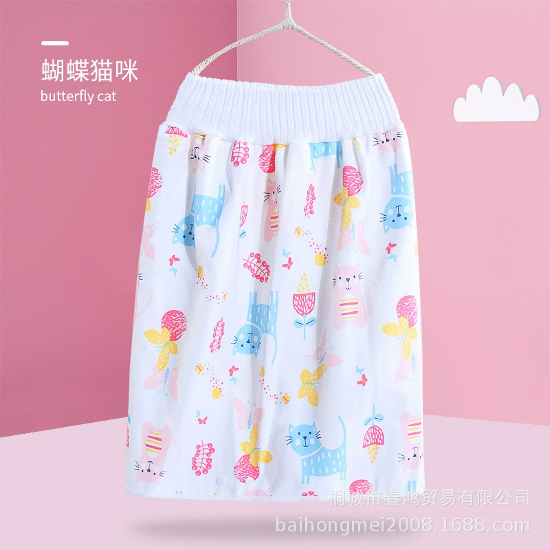 Children's demi-season cotton skirt, trousers for training, washable