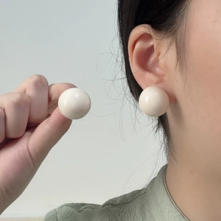 甜美可爱少女心耳钉糖果色夏季小清新简约夸张圈球耳环耳饰品