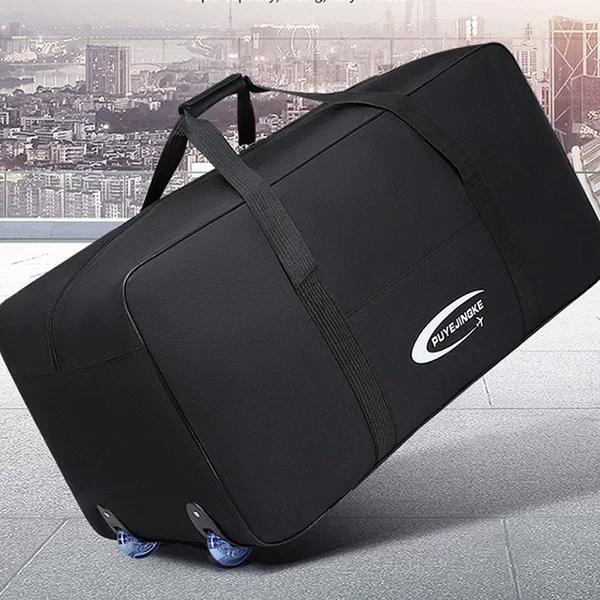 Ultra-light and large-capacity air consignment bag Oxford cloth wheeled folding travel bag for moving and studying abroad luggage bag