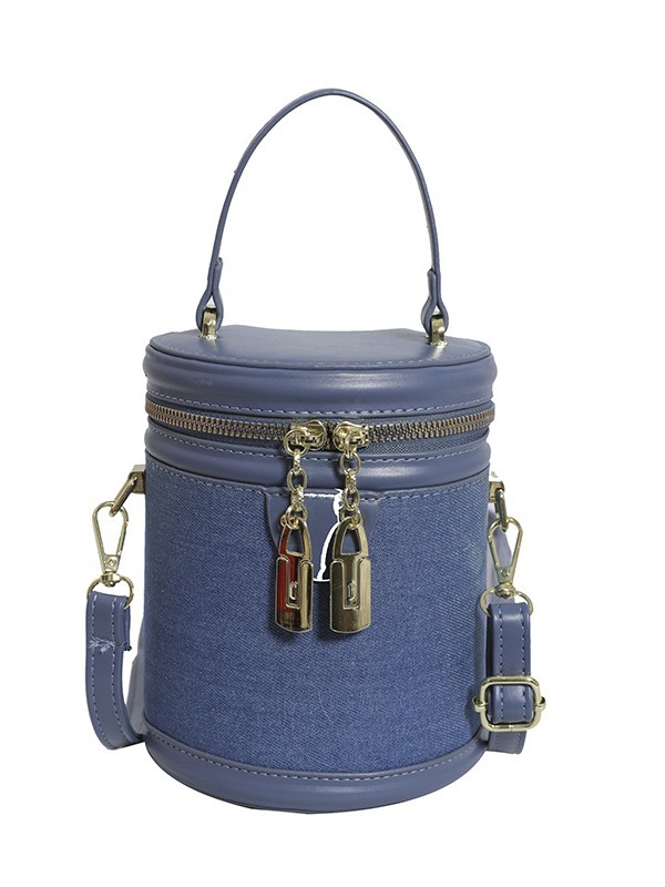 Bolsa de cubo de mano de comercio exterior transfronterizo para mujeres 2024 nueva moda de color contrastante empalme de alta calidad bolso de hombro